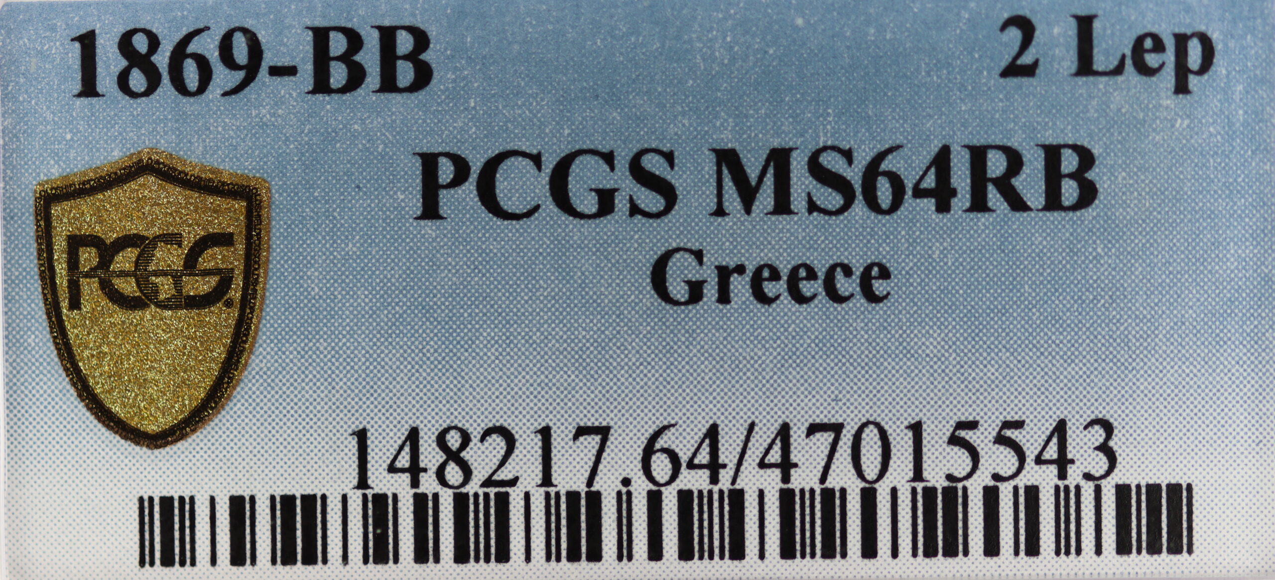 Greece Coin - George I - 2 Minutes 1869 - PCGS MS64 RB - Image 3