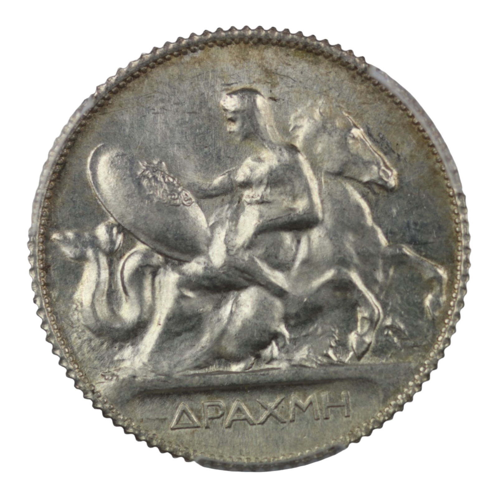 Ελλάδα Νόμισμα - Γεώργιος Α' - 1 Δραχμή 1910 - PCGS MS63 - Image 2