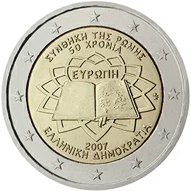 Greece - 2 Euro (50 Years Since The Treaty Of Rome) 2007, Uncirculated