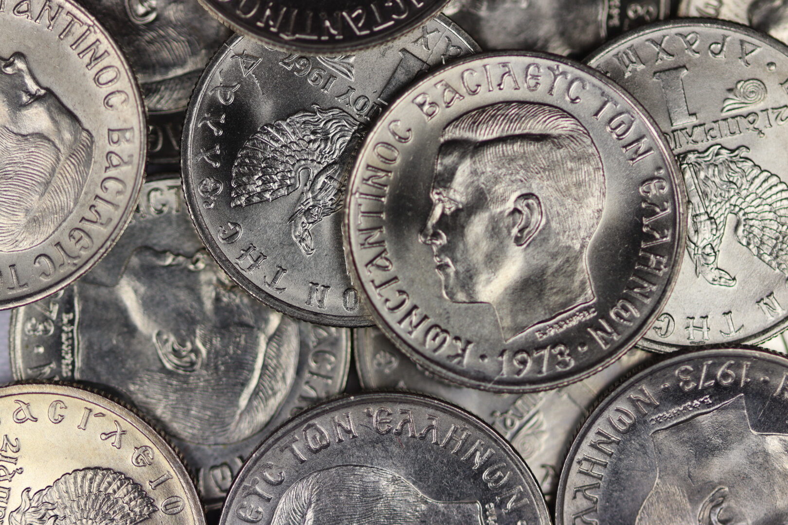 Greece Coin – Constantine II – 1 Drachma 1973 Uncirculated From Masouri
