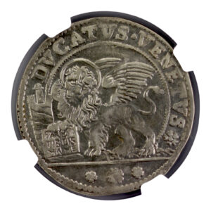 Italy – Ducato 1694 – NGC AU 53