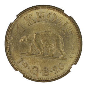 Denmark – 1 Krone – 1926 – NGC MS 65