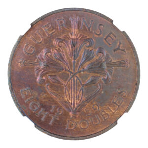 Guernsey – 8 Doubles – 1959 – NGC MS 63 RB Guernsey – 8 Doubles – 1959 – NGC MS 63 RB