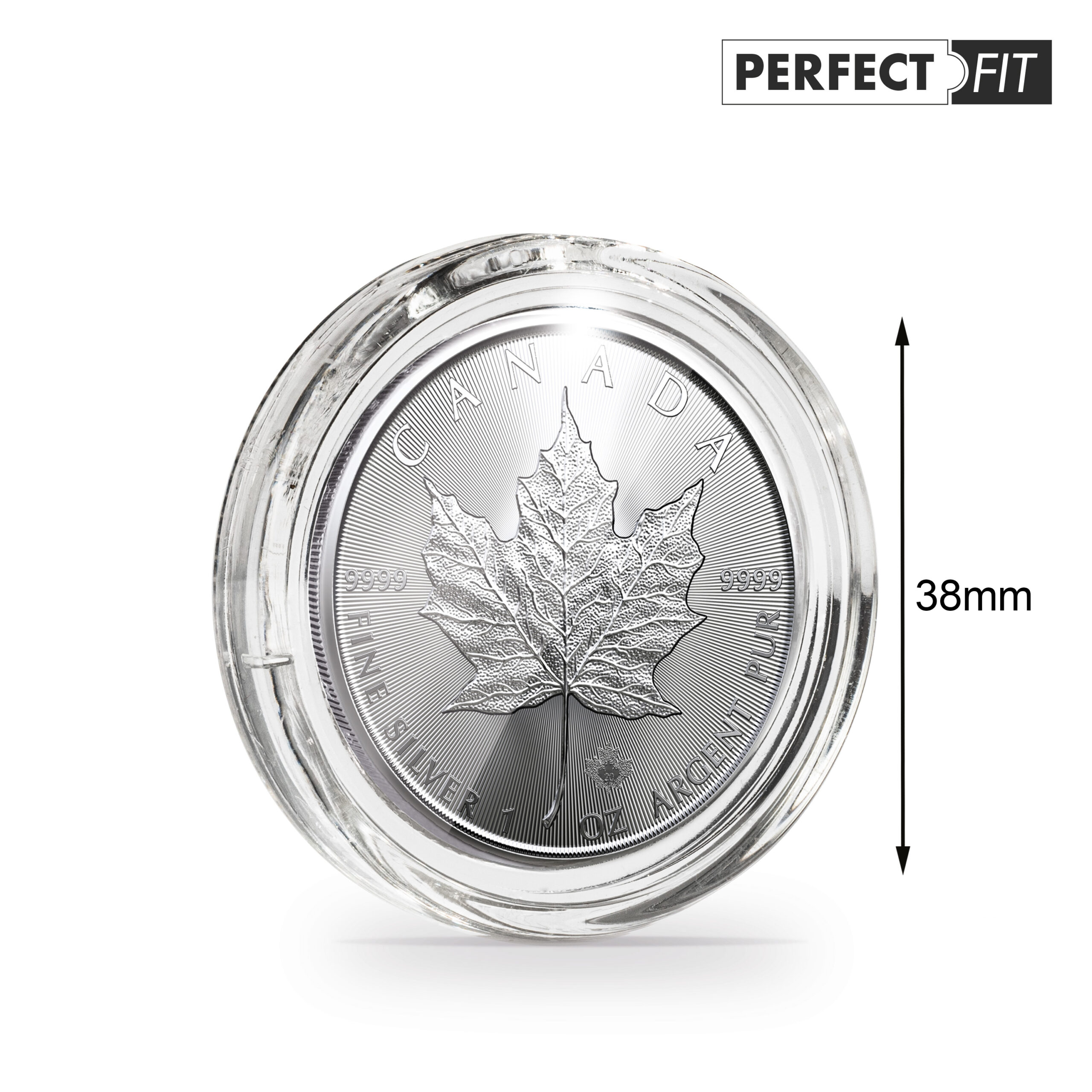 Κάψουλες Νομισμάτων Ultra Perfect Fit σε συσκευασία 10 τεμαχίων για ασφαλή προστασία συλλεκτικών και επενδυτικών νομισμάτων.